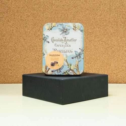 Bombones Flor Naranja Y Chocolate Caja Metal 72 Gr 