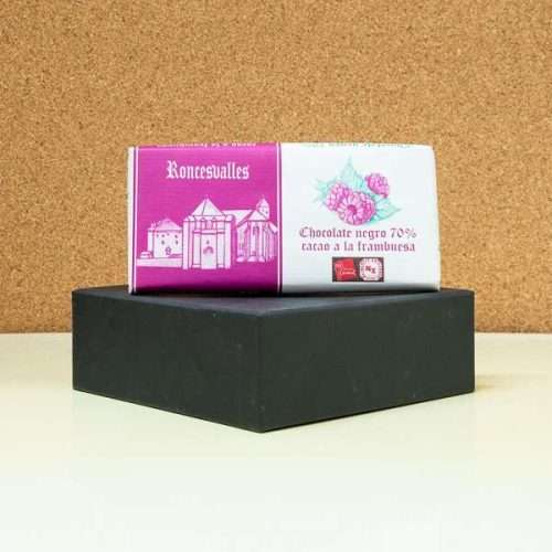 Tableta De Chocolate Negro 70% Con Frambuesa