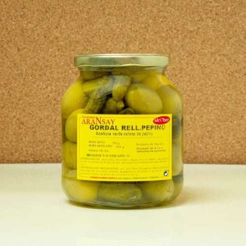 Aceituna Gordal Rellena Pepinillo 750 Gr 